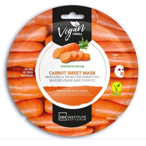 MASCARILLA FACIAL CARROT SHEET MASK - IDC INSTITUTE